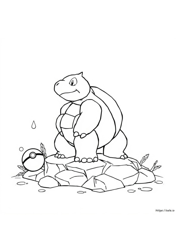 Kolorowanka Blastoise Karta