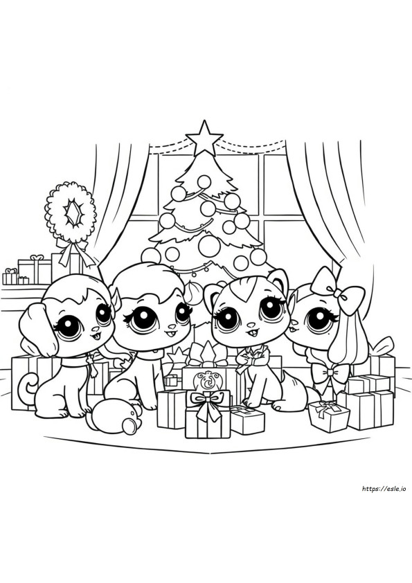 Pagini De Colorat Littlest Pet Shop De Crăciun