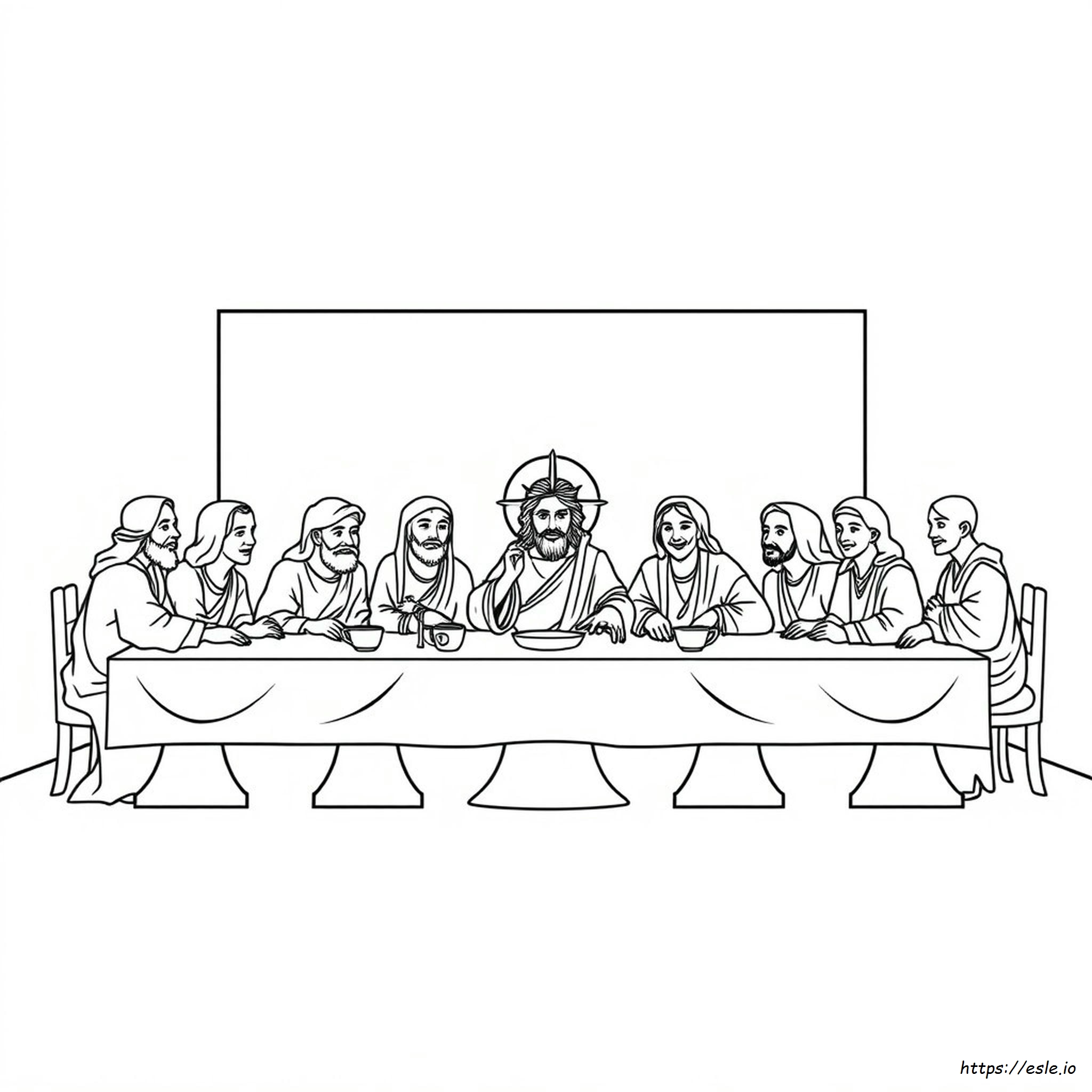L'ultima Cena Da Stampare E Colorare
