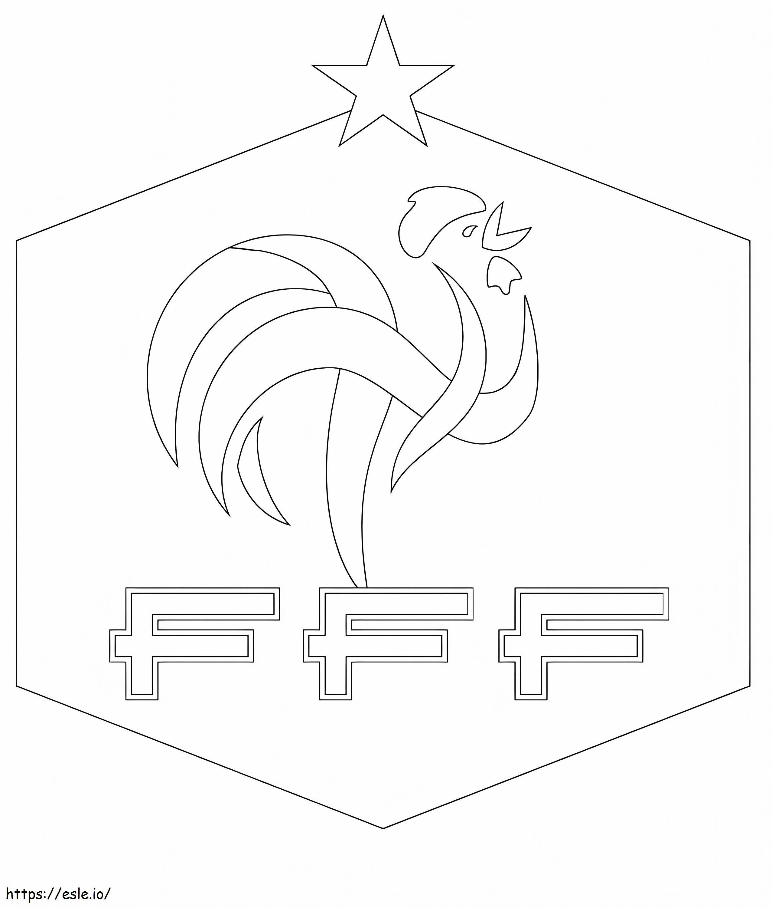 Logotipo da Federação Francesa de Futebol para colorir