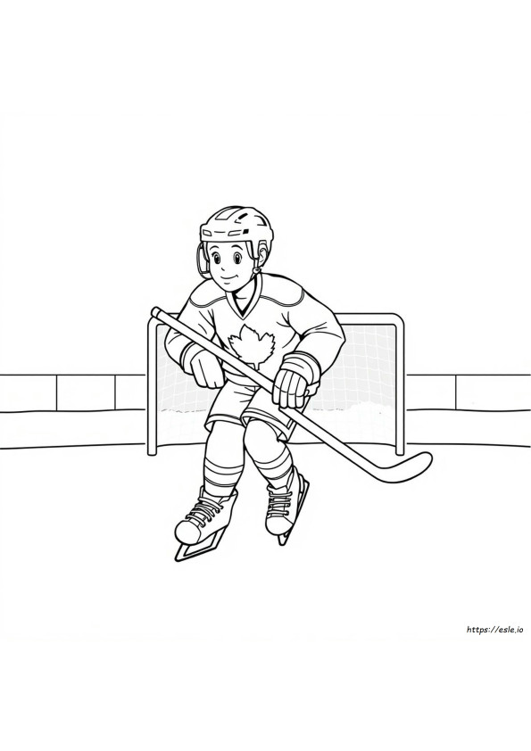 Jugador De Hockey Para Colorear