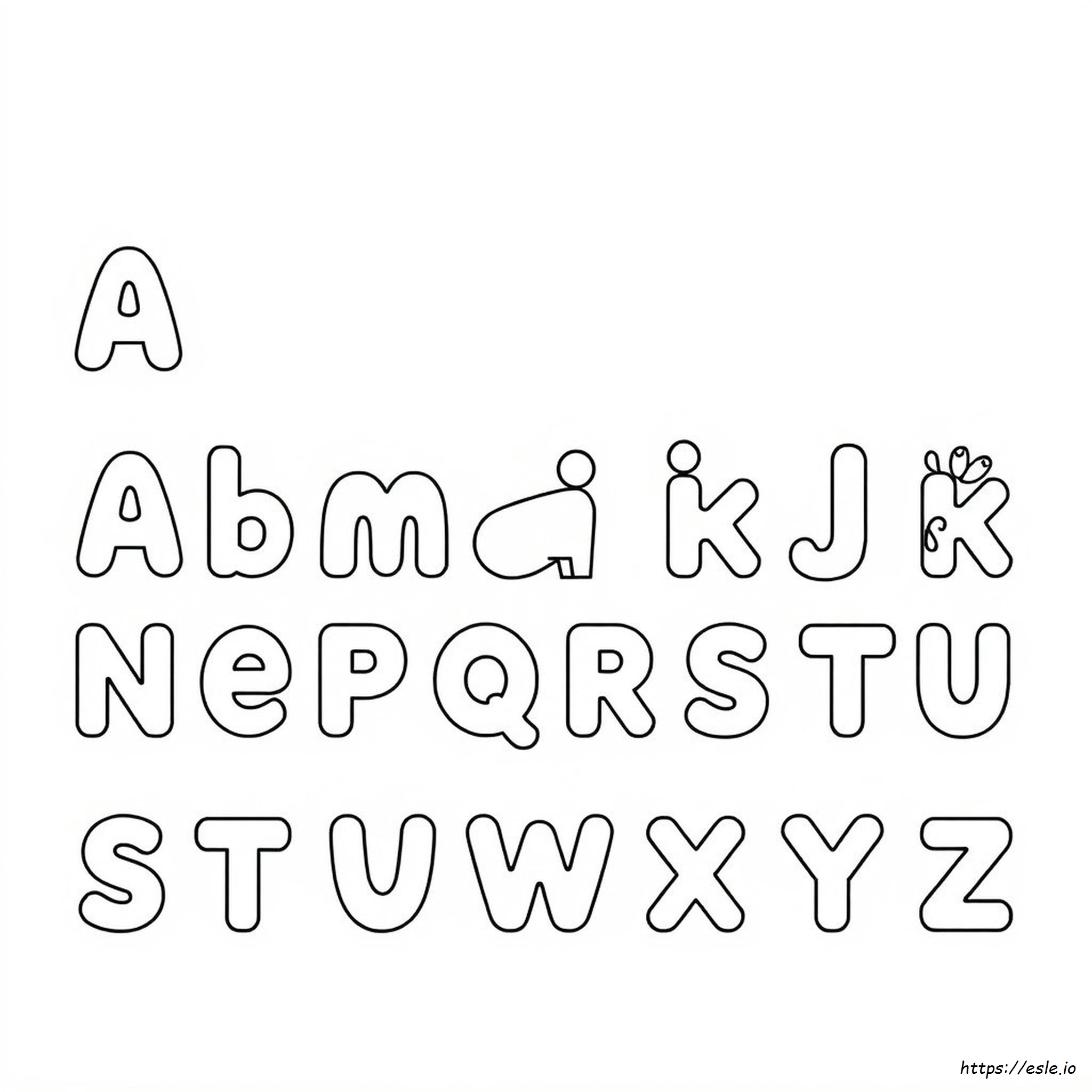 Printable Alphabet Worksheets A To Z Alphabet Coloring Pages