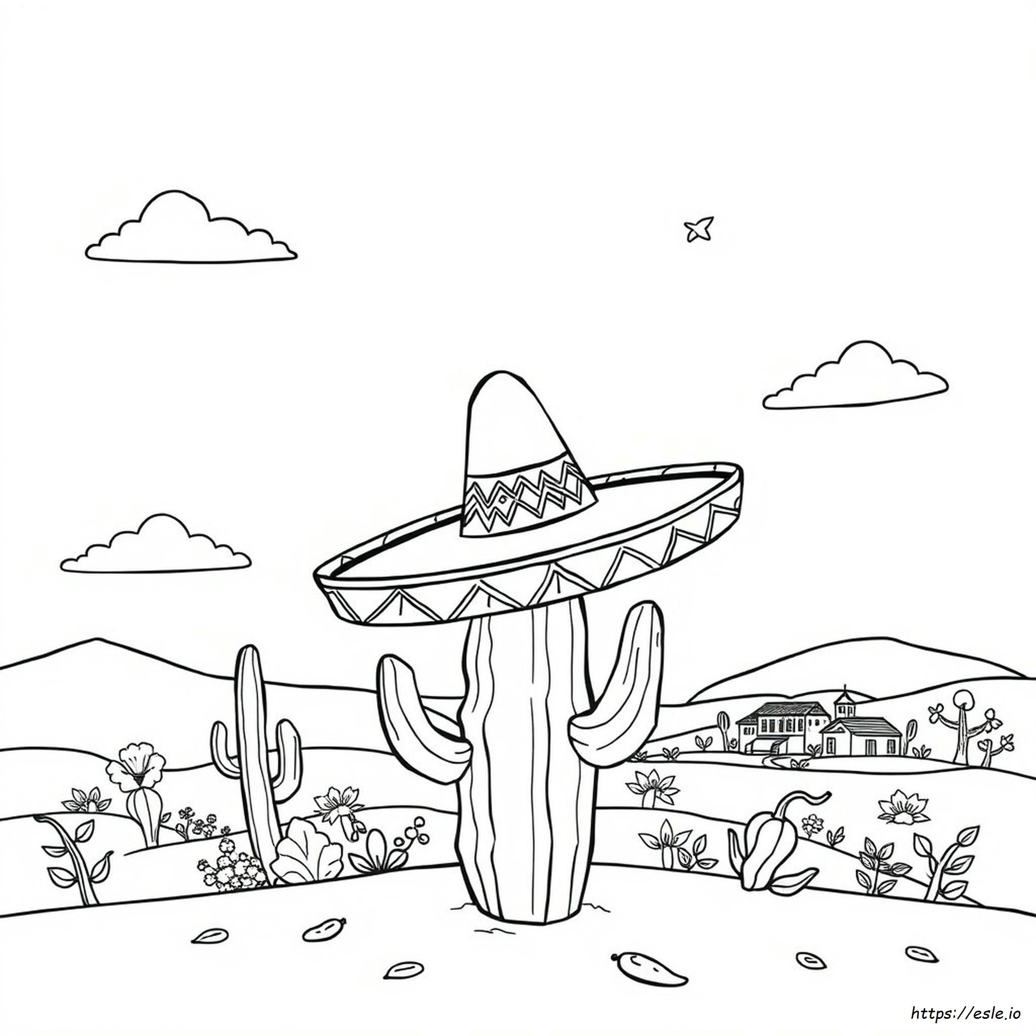 Sombrero Messicano Da Colorare