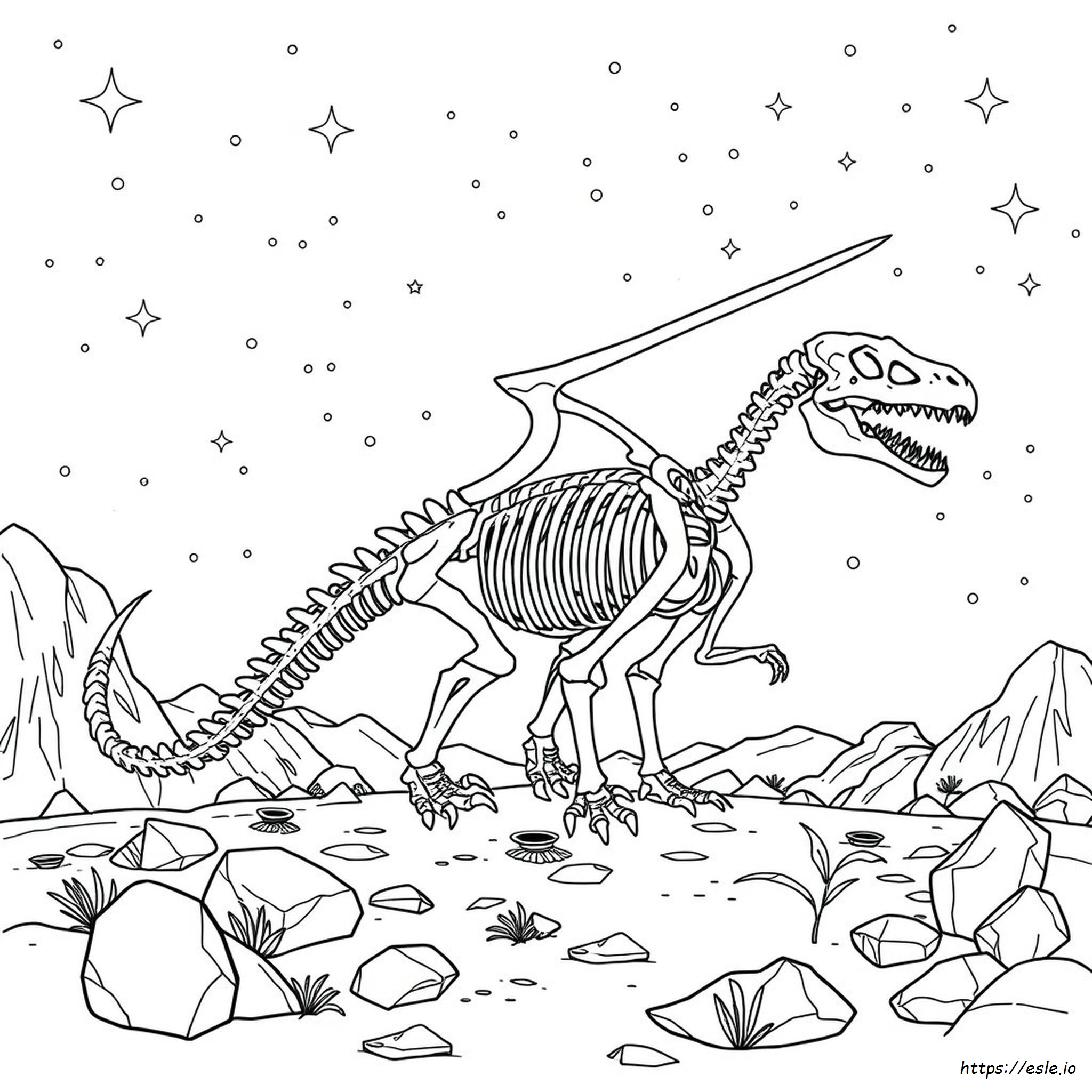 Skelett Drache Ausmalbilder