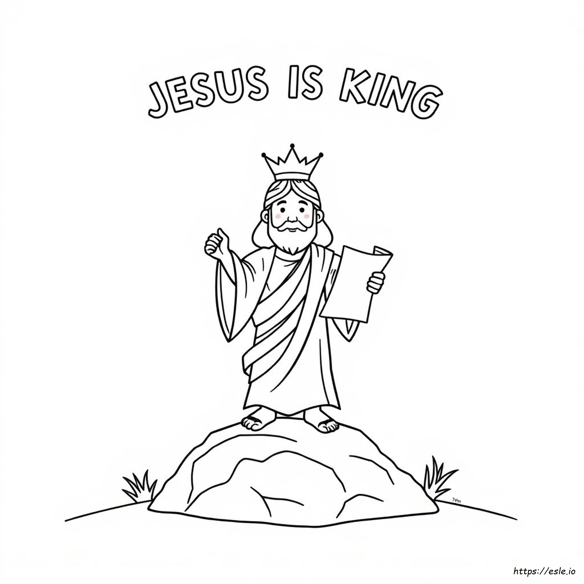 Drawing Printable Jesus Is King Coloring Page