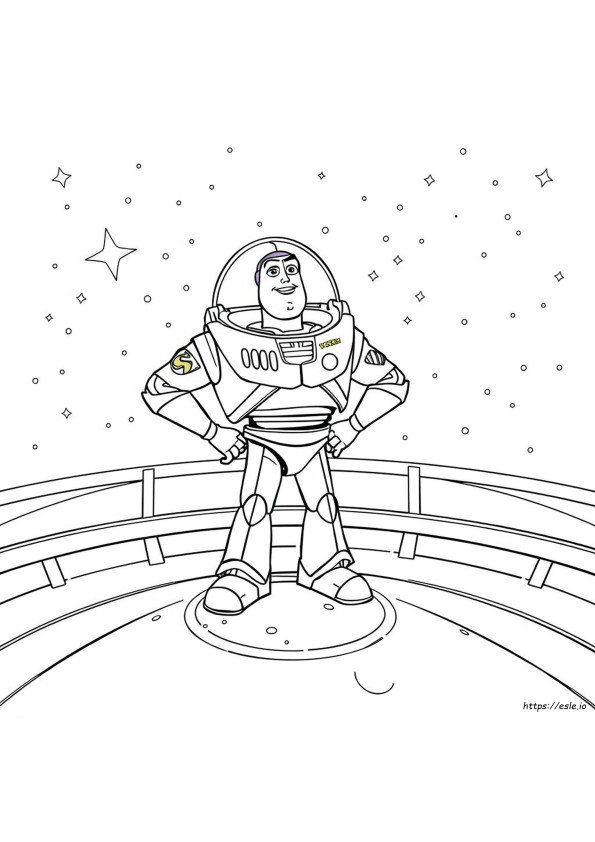 Buzz Lightyear Facil Para Colorear Imprimible