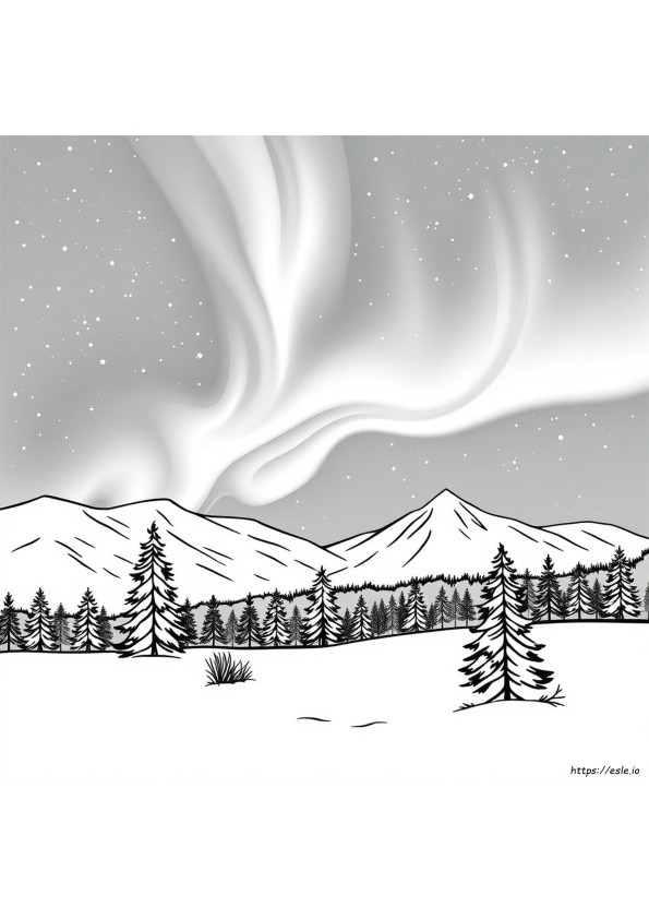 Aurora Boreală De Colorat