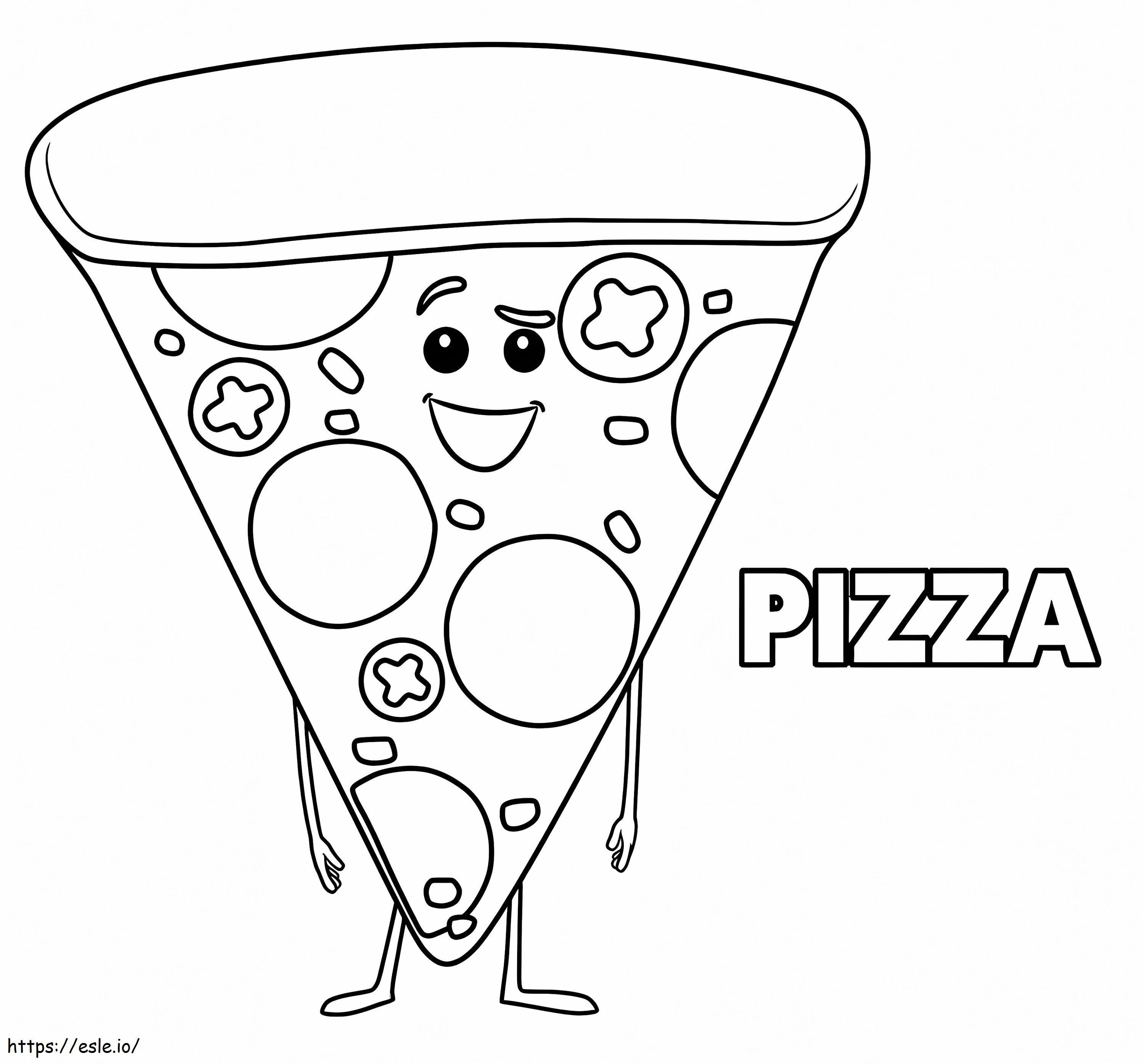 Pizza uit de Emoji-film kleurplaat kleurplaat