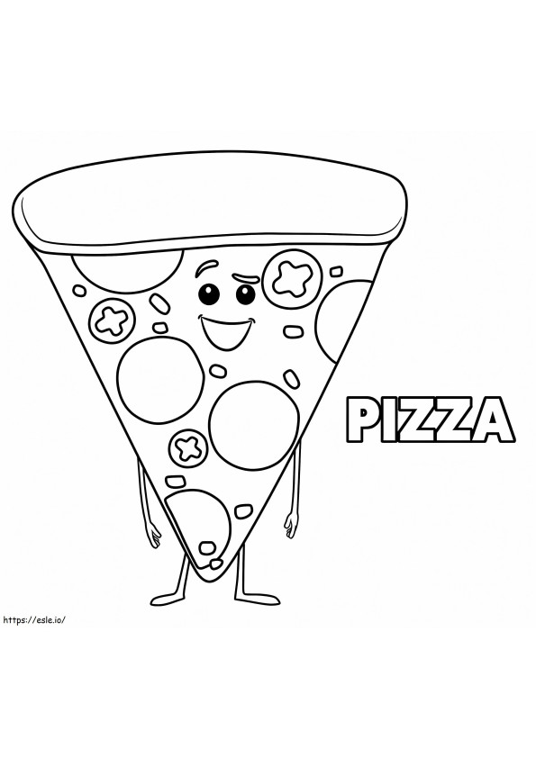 Pizza uit de Emoji-film kleurplaat