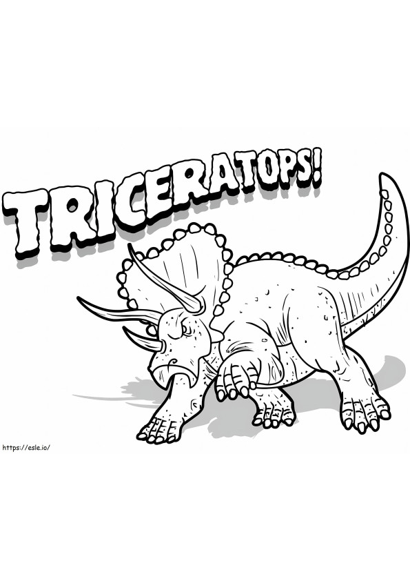 Triceratops-dinosaurus kleurplaat