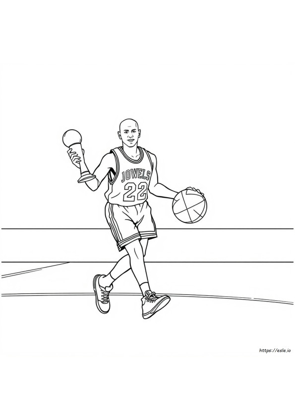 Planșe Ușoare De Colorat Michael Jordan