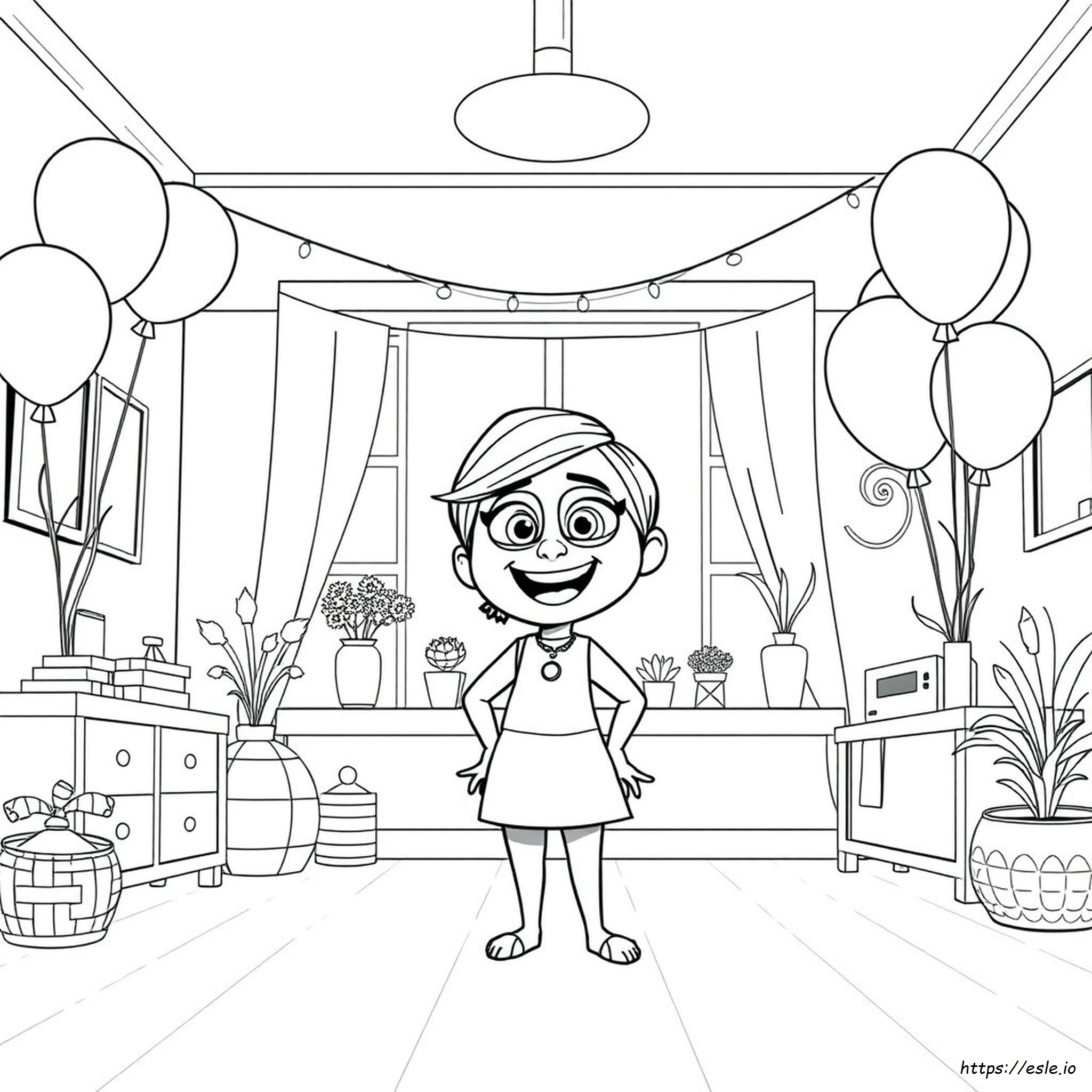 Joy Inside Out Coloring Page Printable
