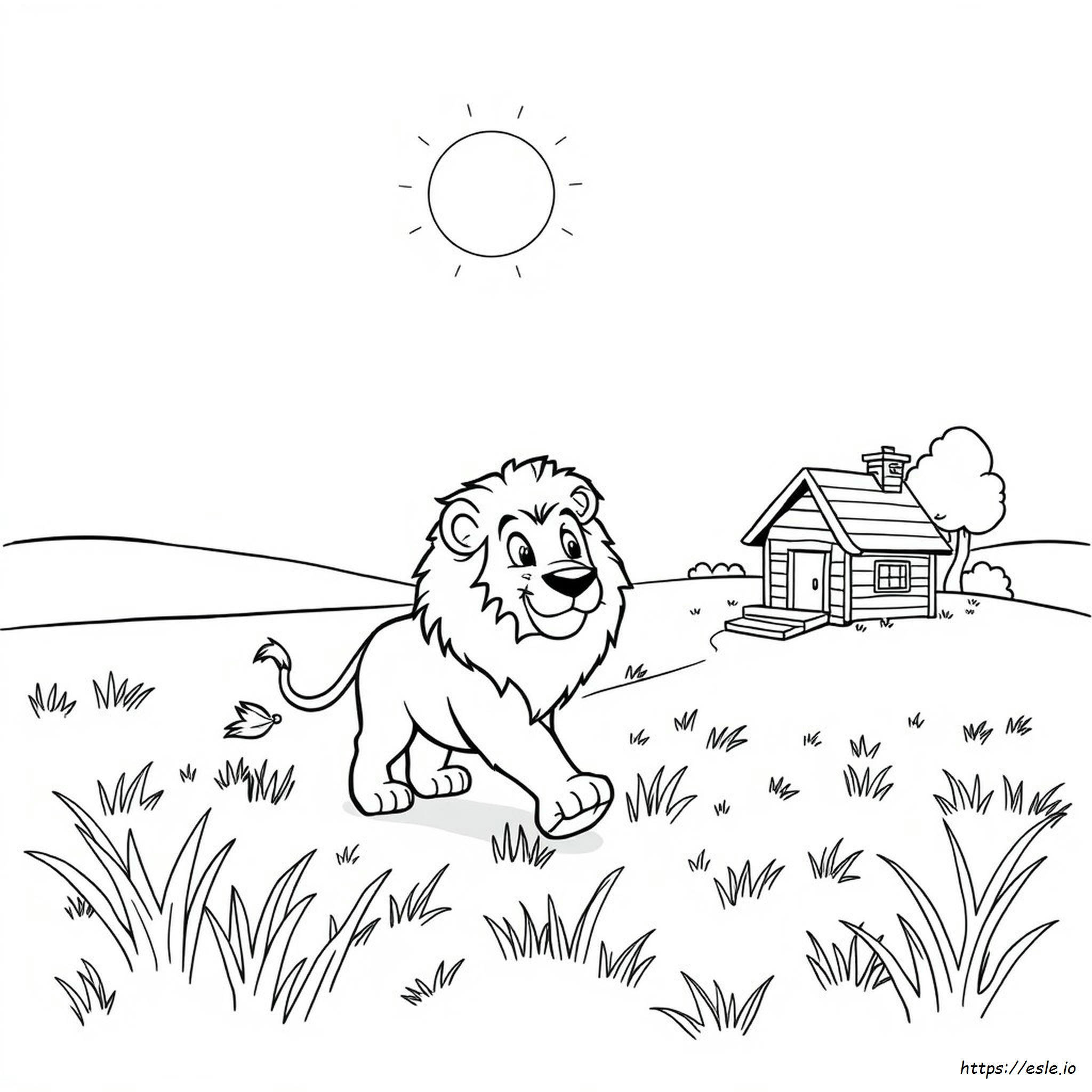 Cowardly Lion Coloring Page