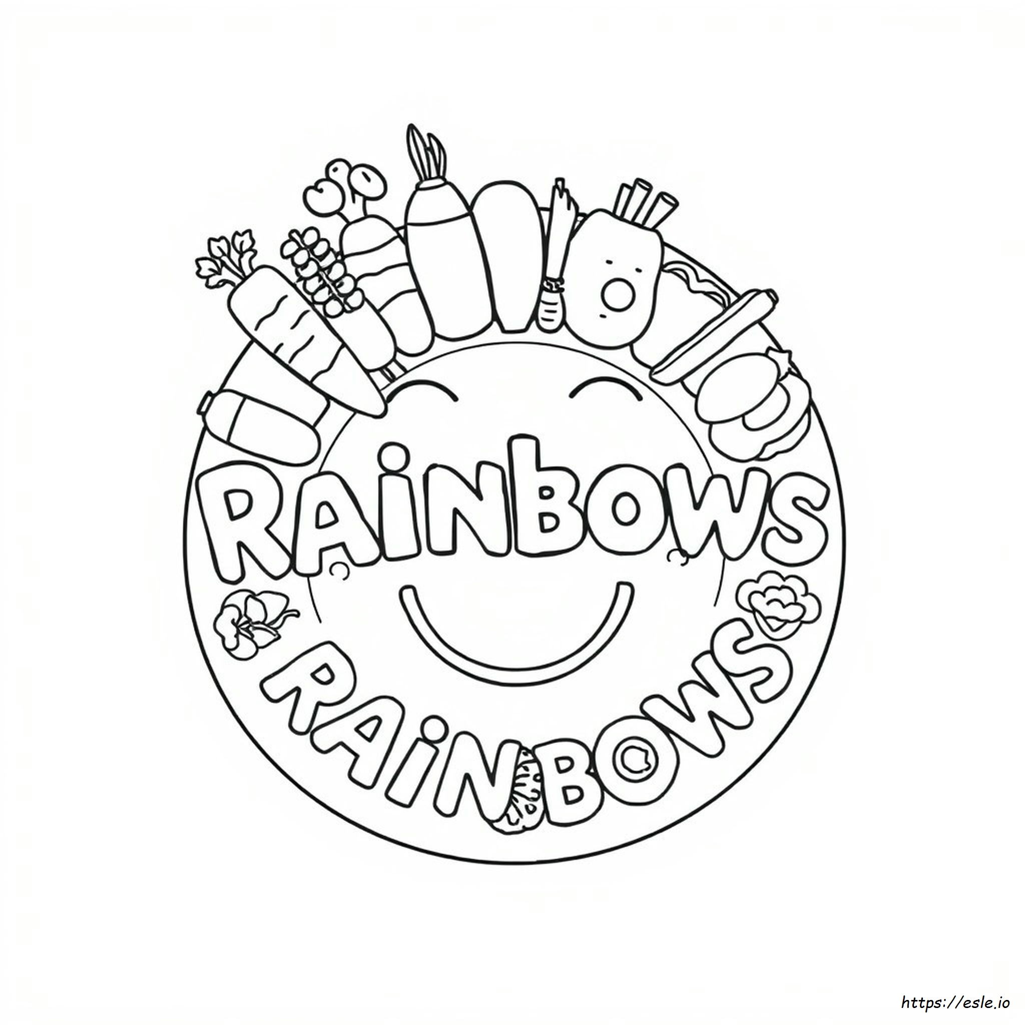 Eat The Nutrition Rainbow Coloring Page