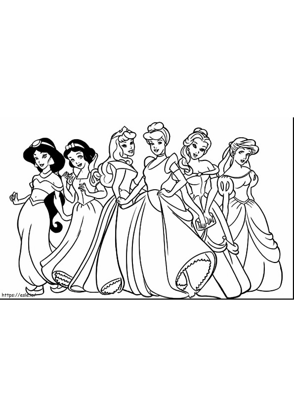 Disney prinses kleurplaat