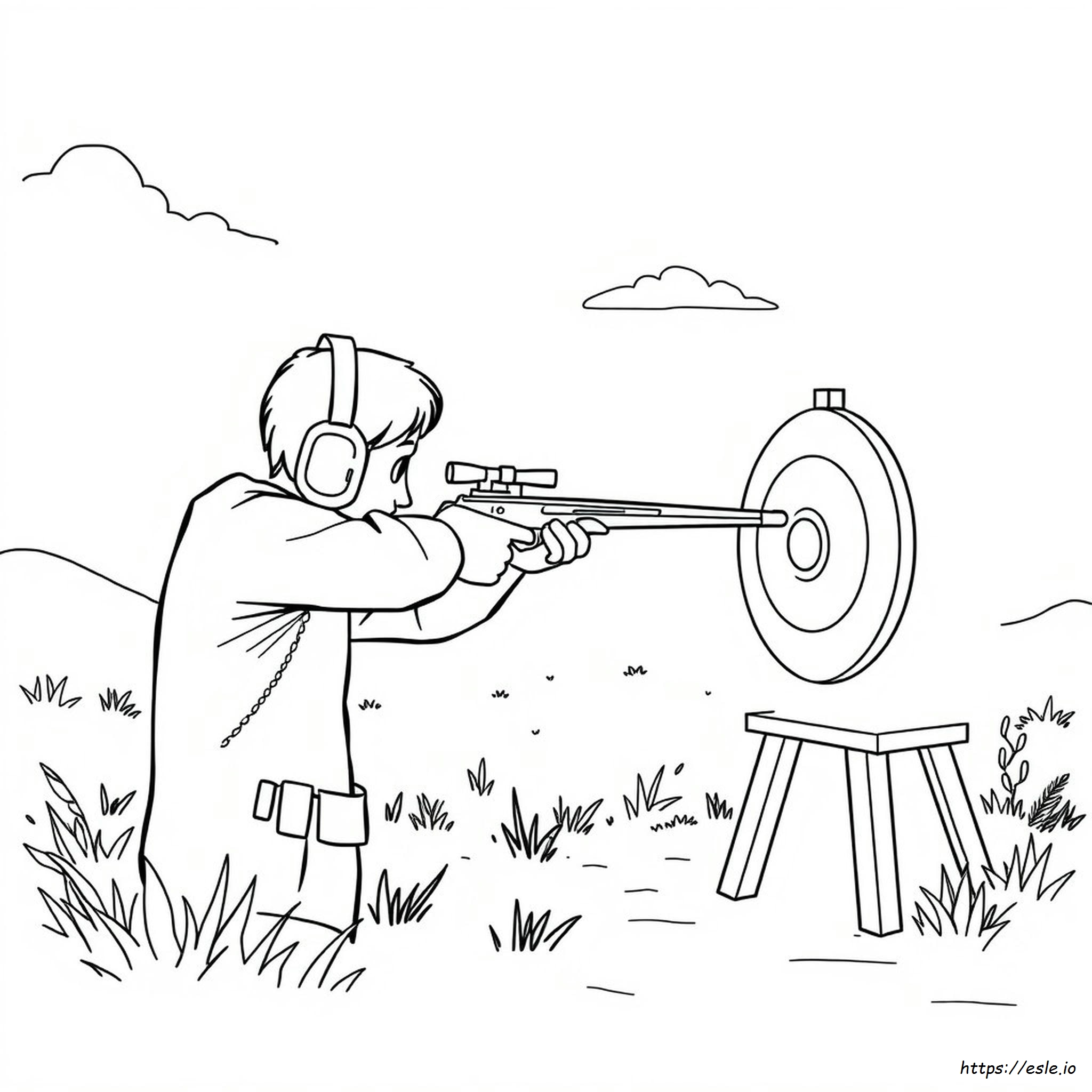 Shooting Colouring Pages