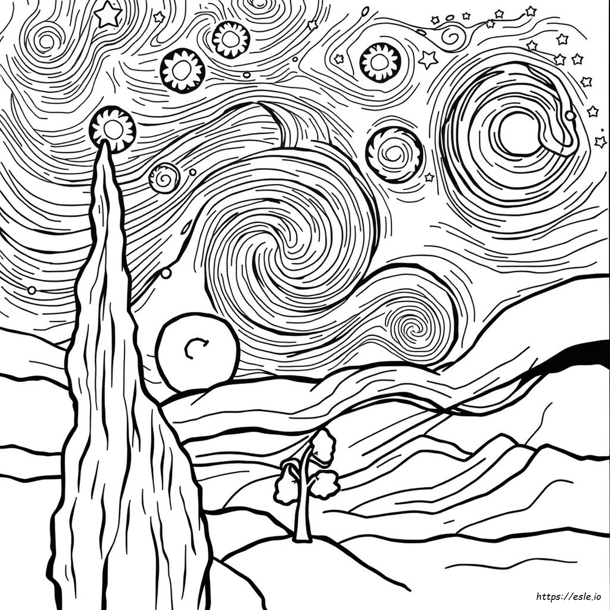 Kolorowanki Van Gogha