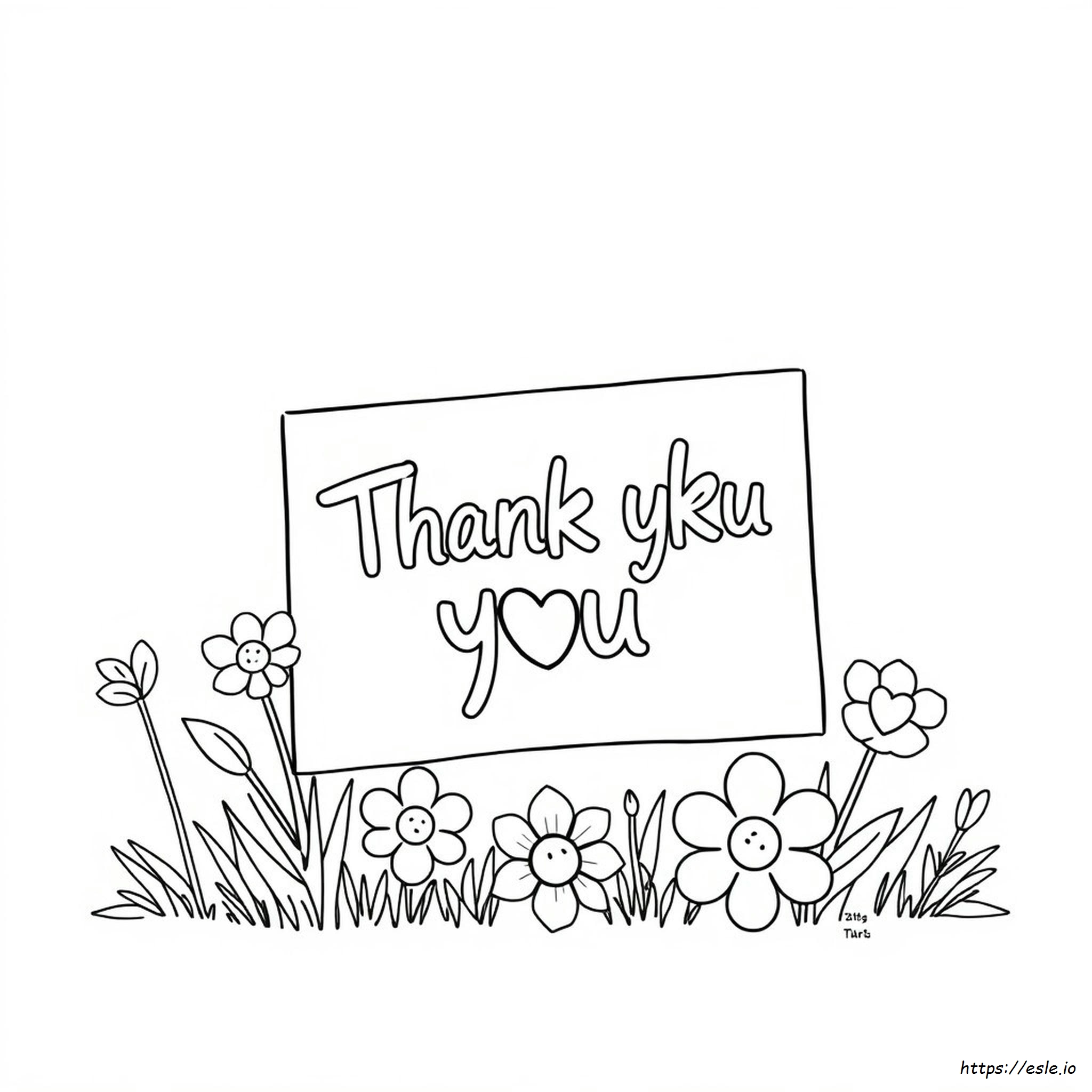 Thank You Colouring Printable