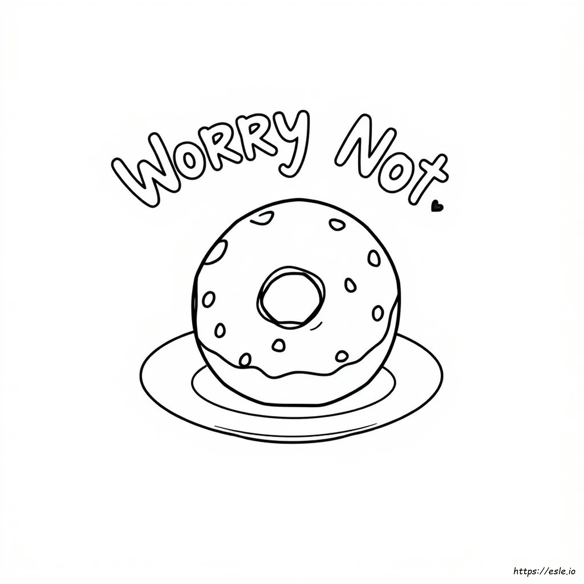 Donut Worry Coloring Page