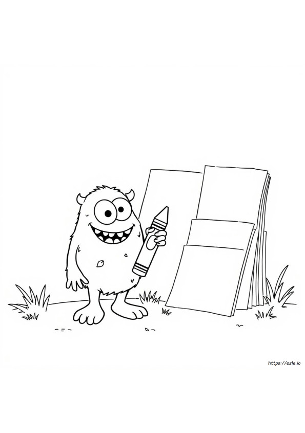 Monstruos Sa Dibujos Para Colorear