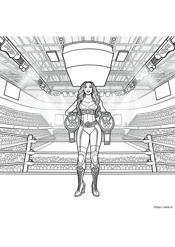 Sasha Banks Para Colorear