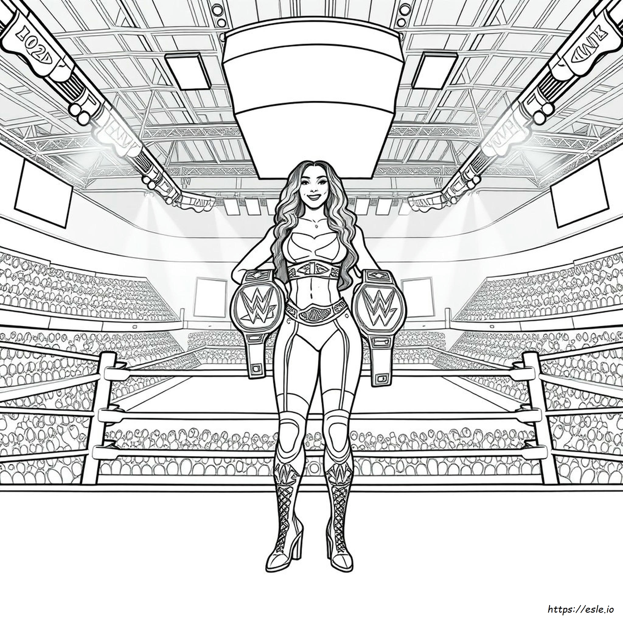 Coloriage Sasha Banks