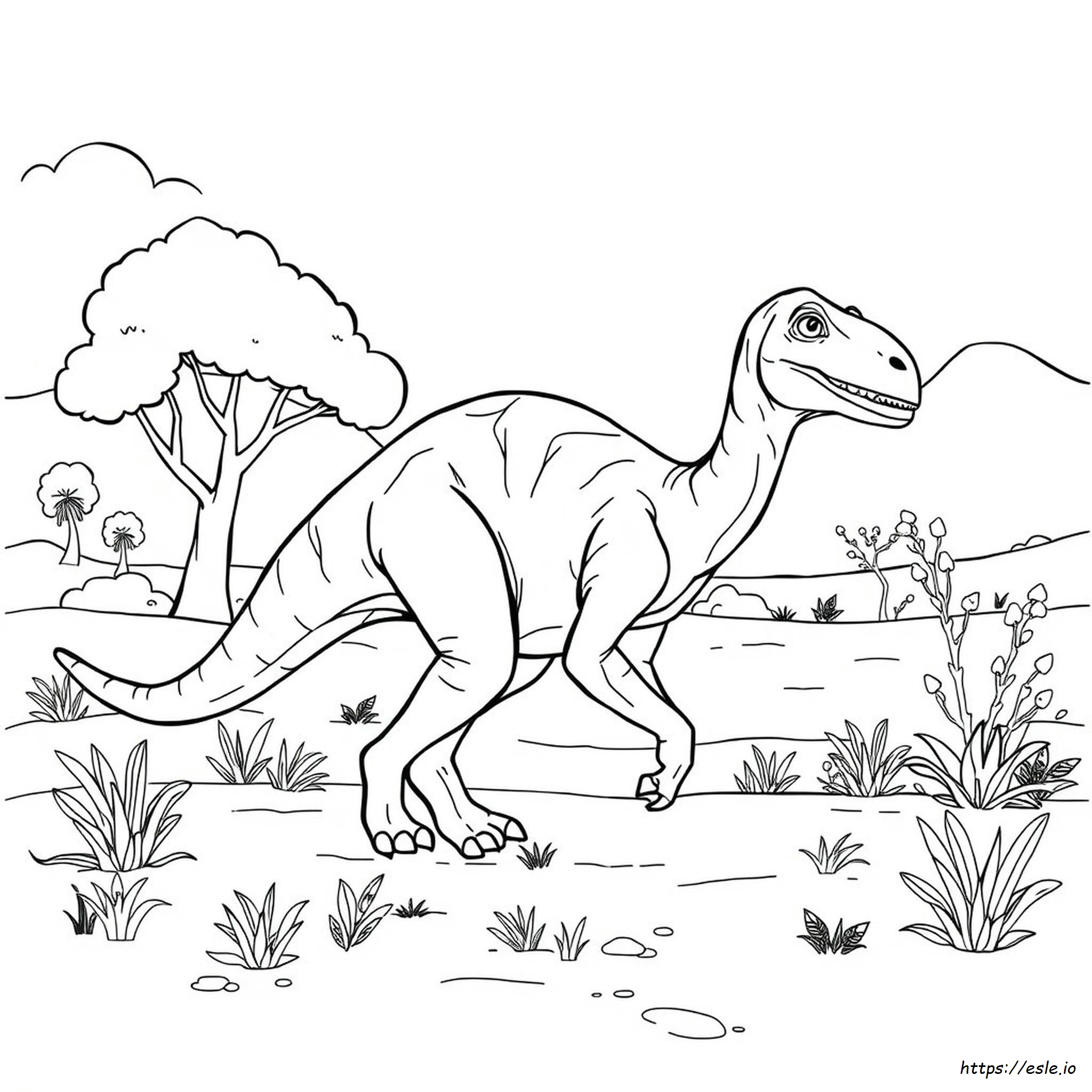 Baryonyx Colouring Page