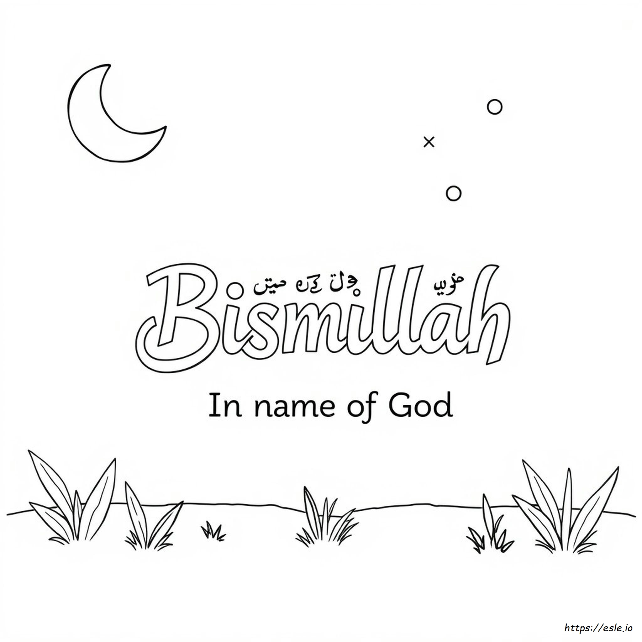 Bismillah Coloring Page