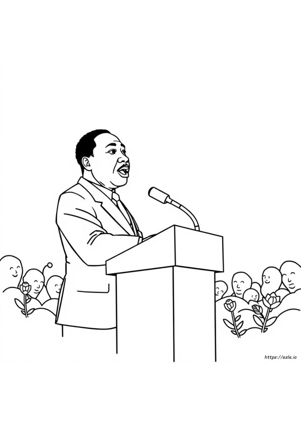 Martin Luther King Jr. Desene De Colorat Gratuite