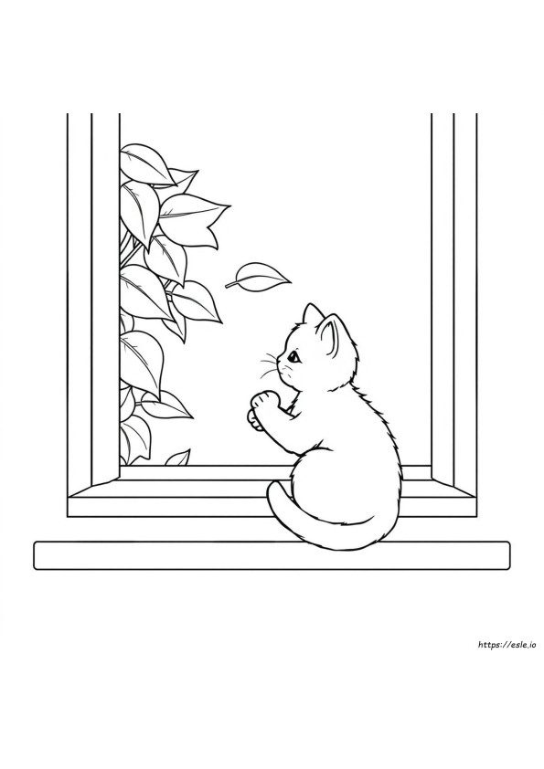 Realistic Kitten Coloring Pages