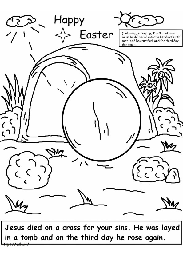 He Is Risen 11 coloring page