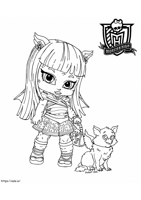 Monster High Baby Rochelle Goyle coloring page