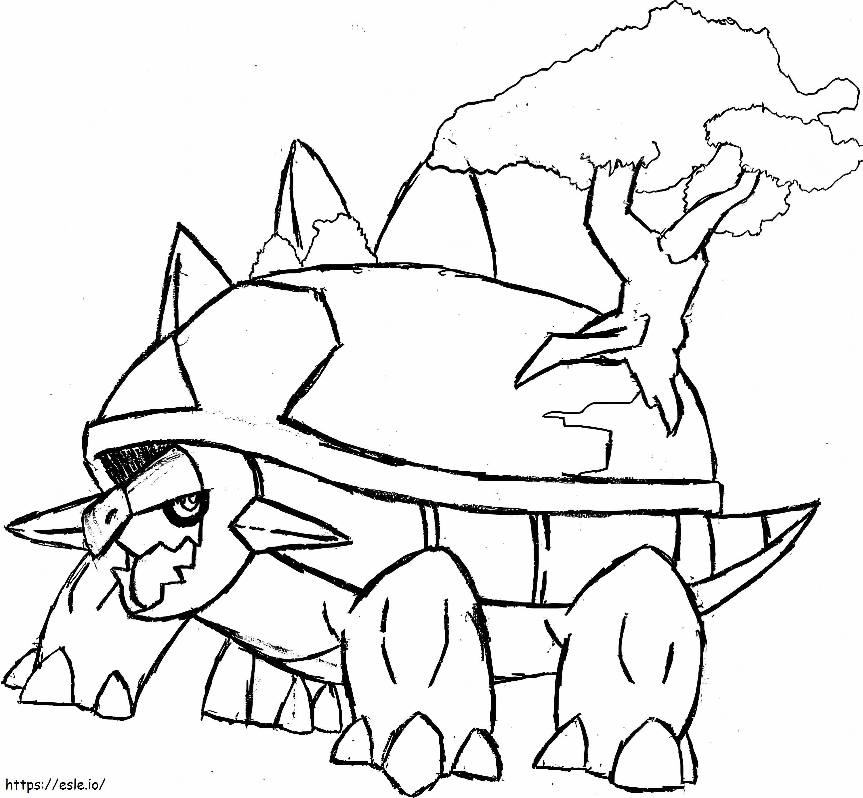 Torterra 3 coloring page