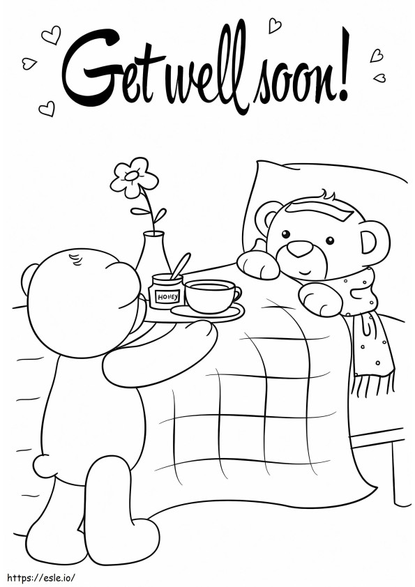 Get Well Soon Coloring Page 4 coloring page