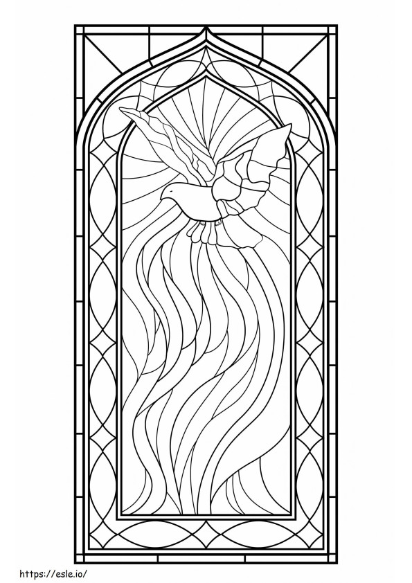 Simple Stained Glass coloring page