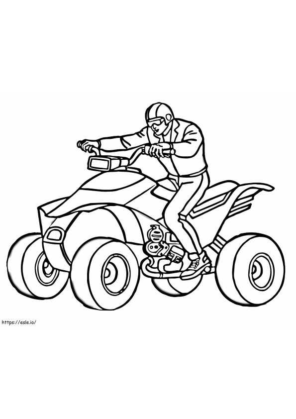 Man On ATV coloring page