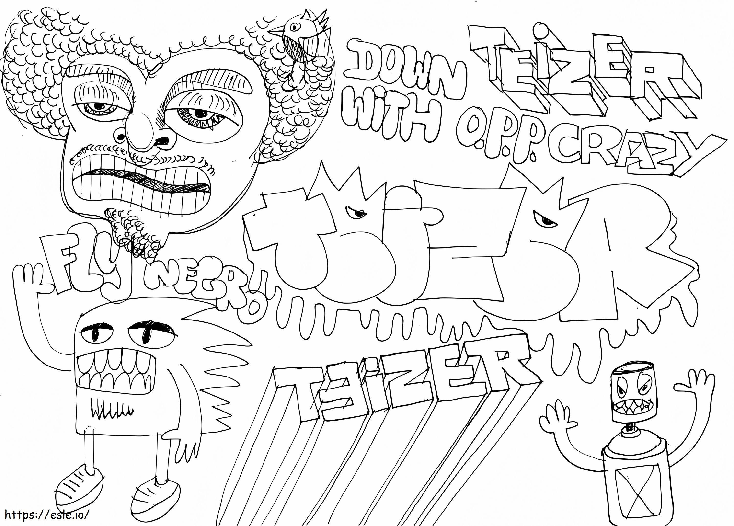 Doodle de Teizer 2 para colorir