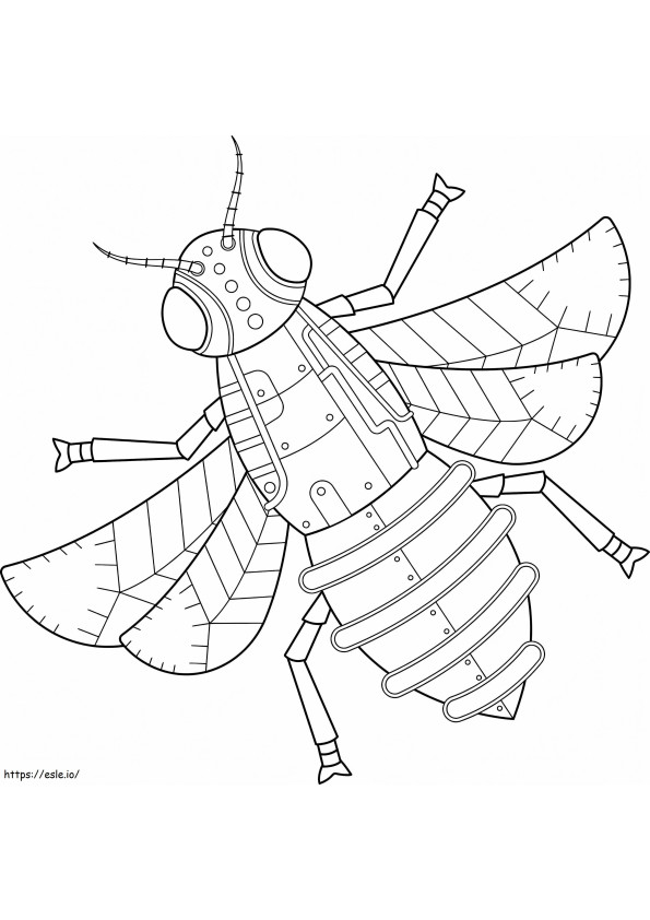 Steampunk Bee coloring page