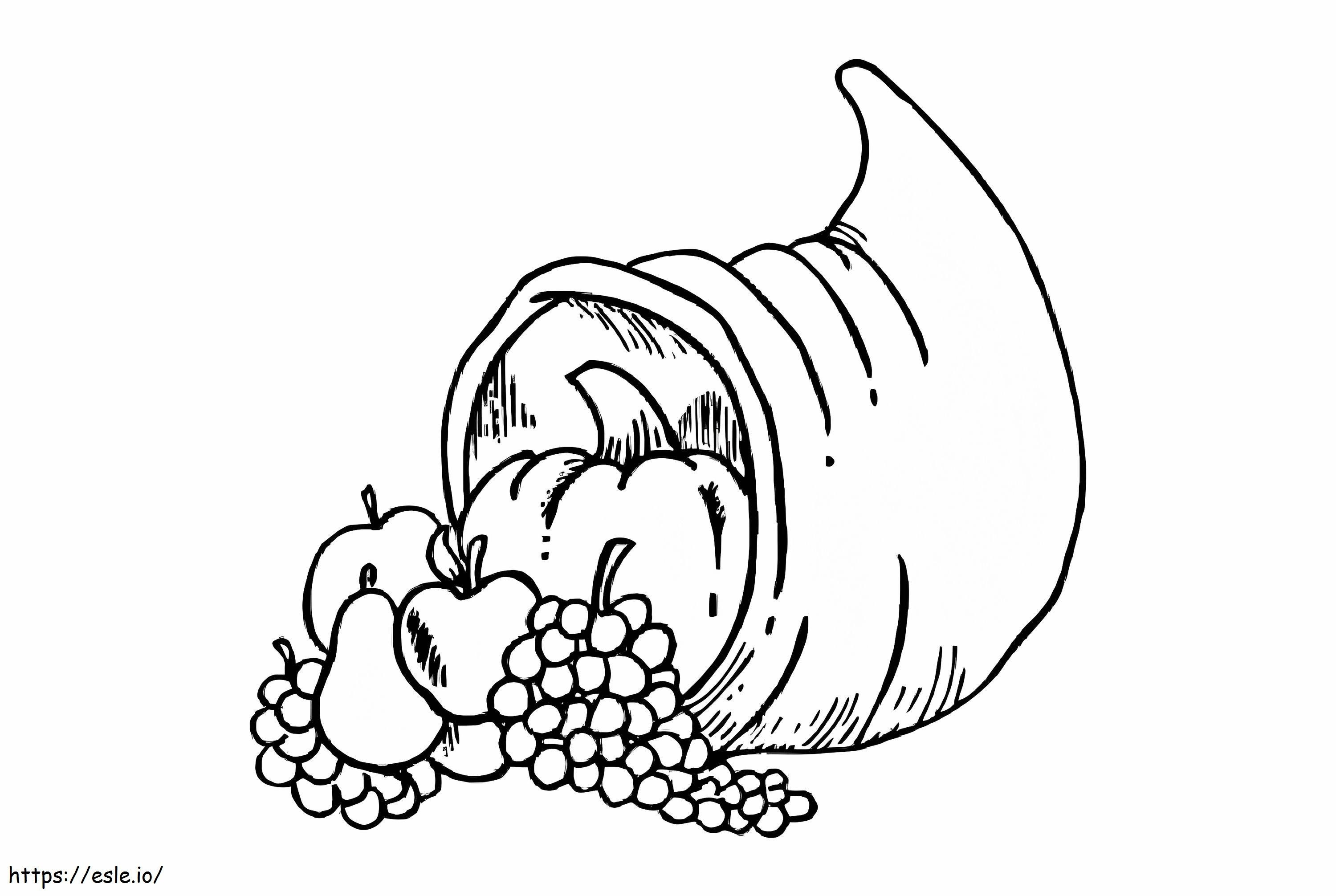 Horn Of Plenty Cute coloring page