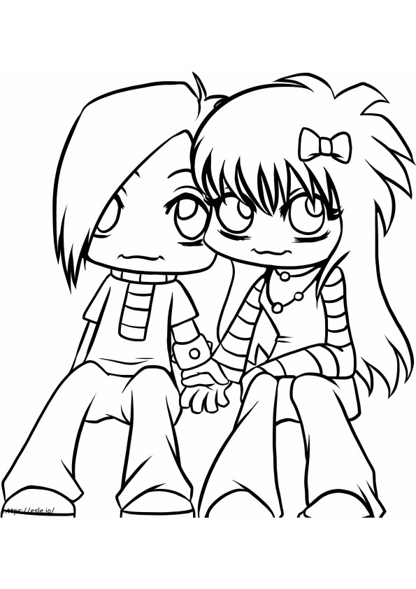 Free Emo coloring page