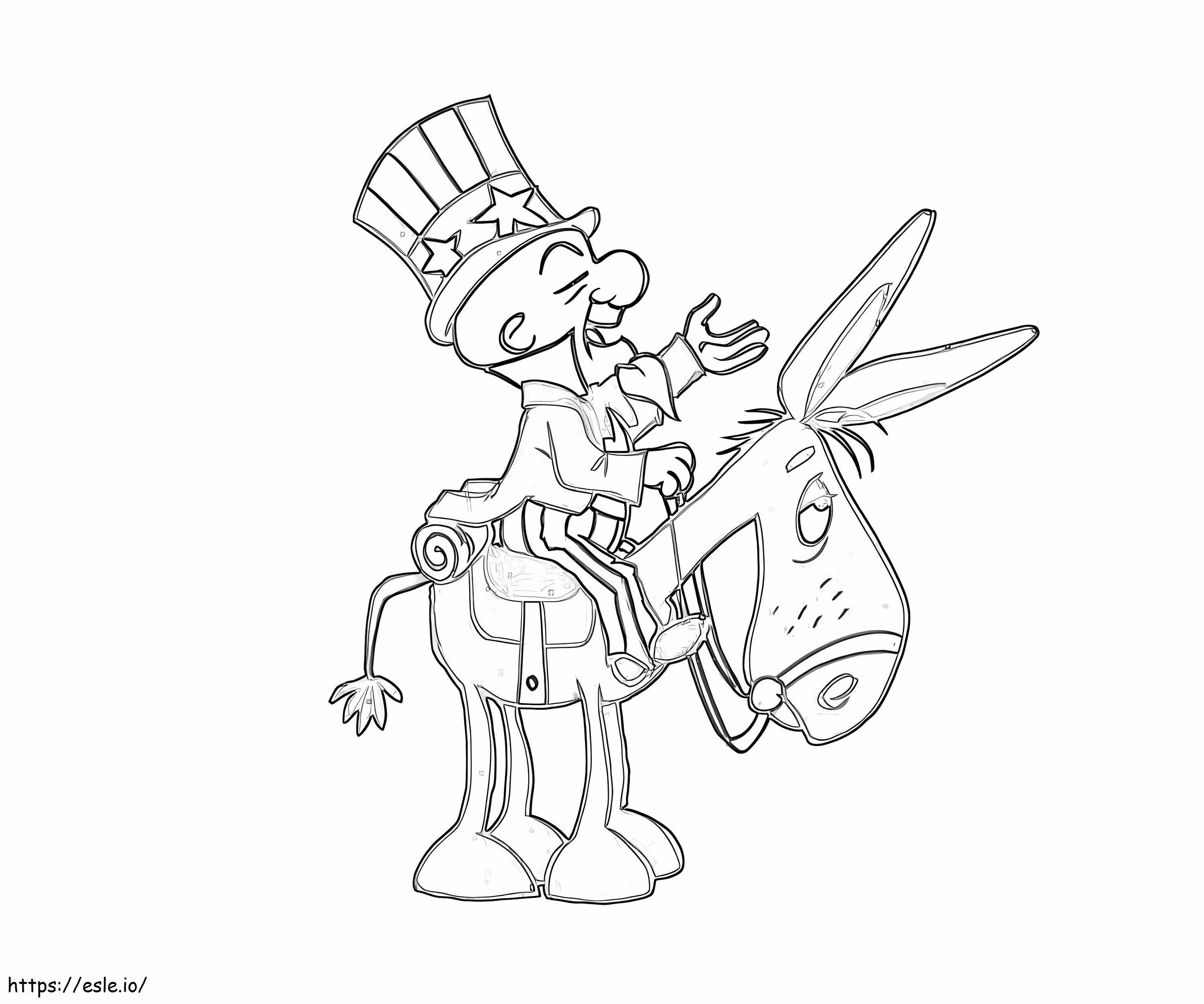 Mr. Magoo And Donkey coloring page