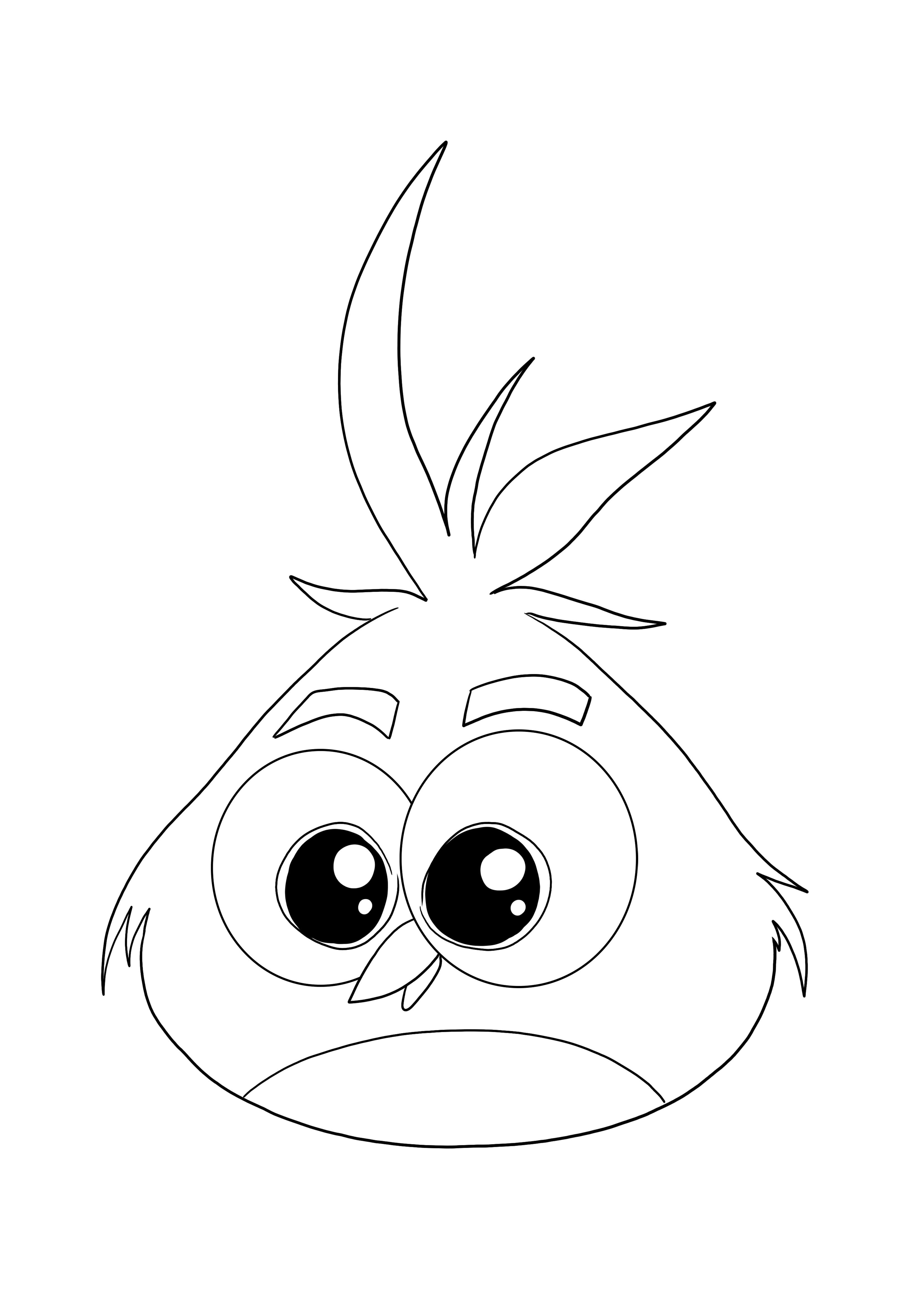 De tekenfilm The Blues from Angry Birds is gratis om in te kleuren voor kinderen van alle leeftijden kleurplaat