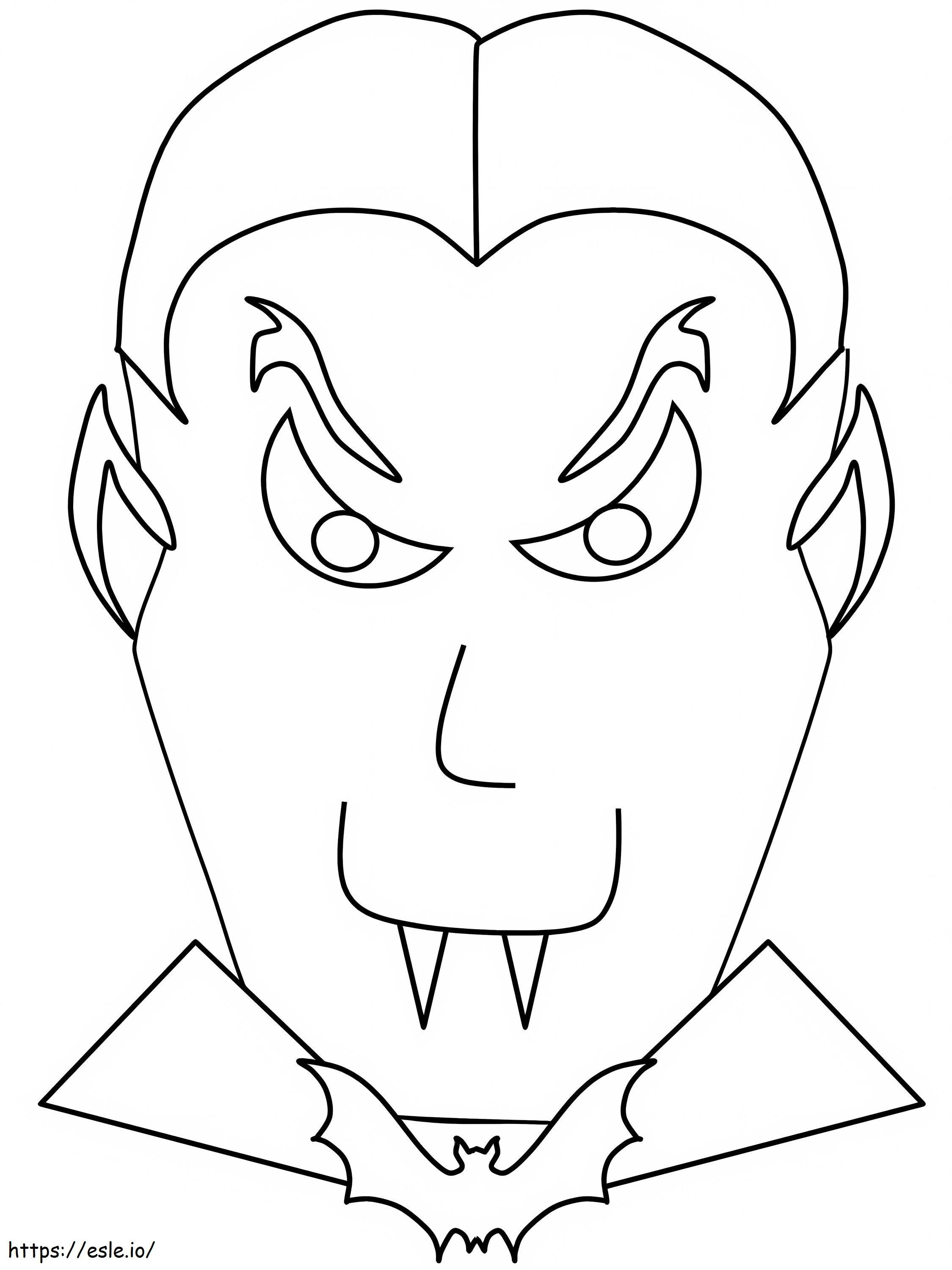 Vampire Face coloring page