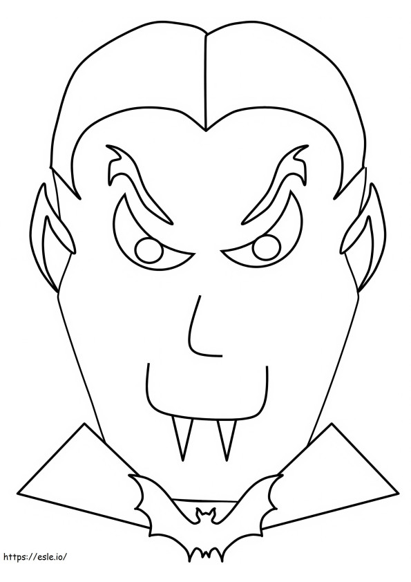 Vampire Face coloring page