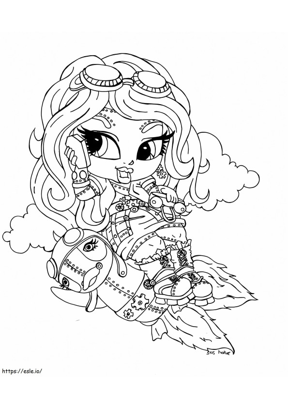 Cute Baby Monster High coloring page