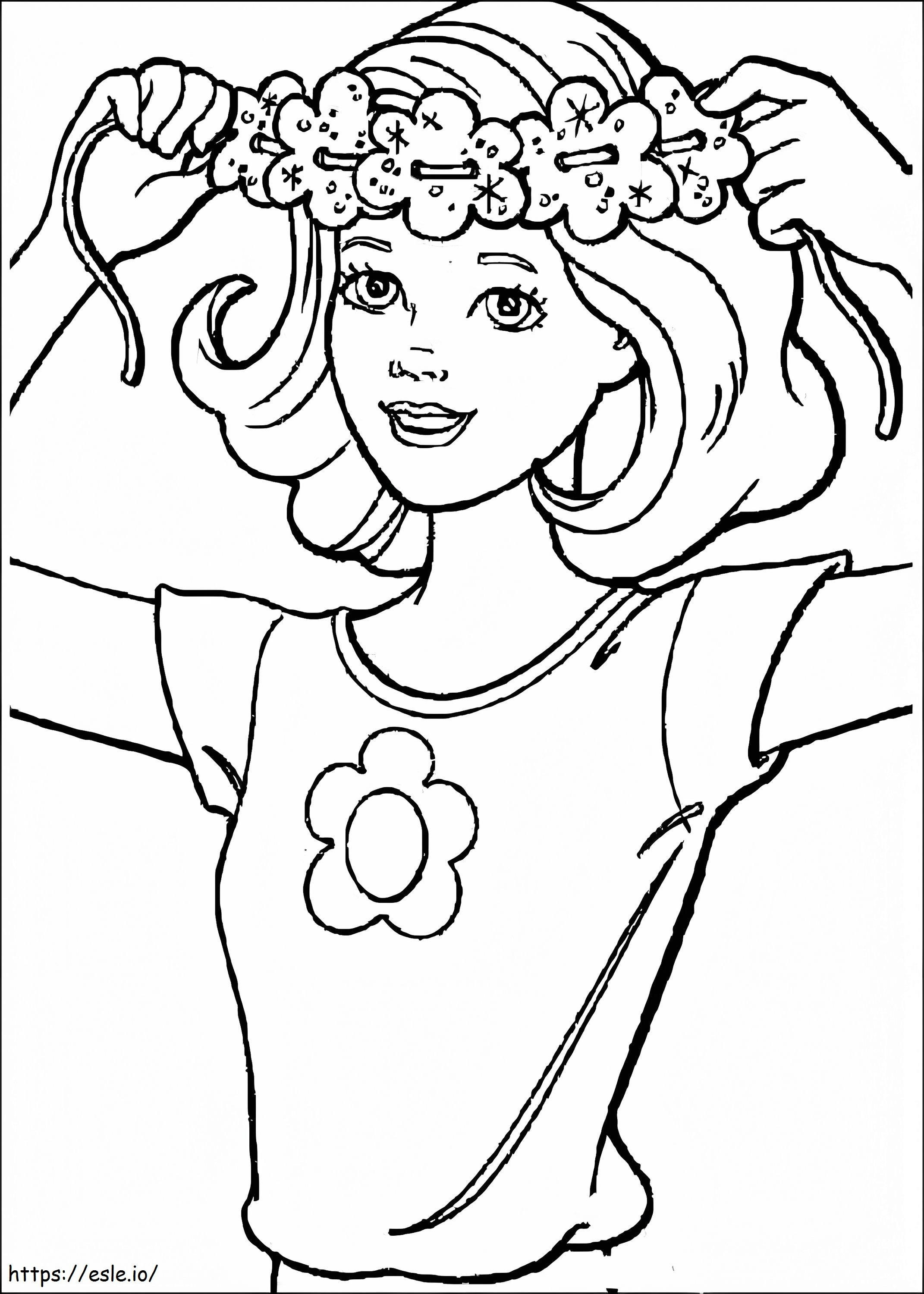 Young Barbie coloring page