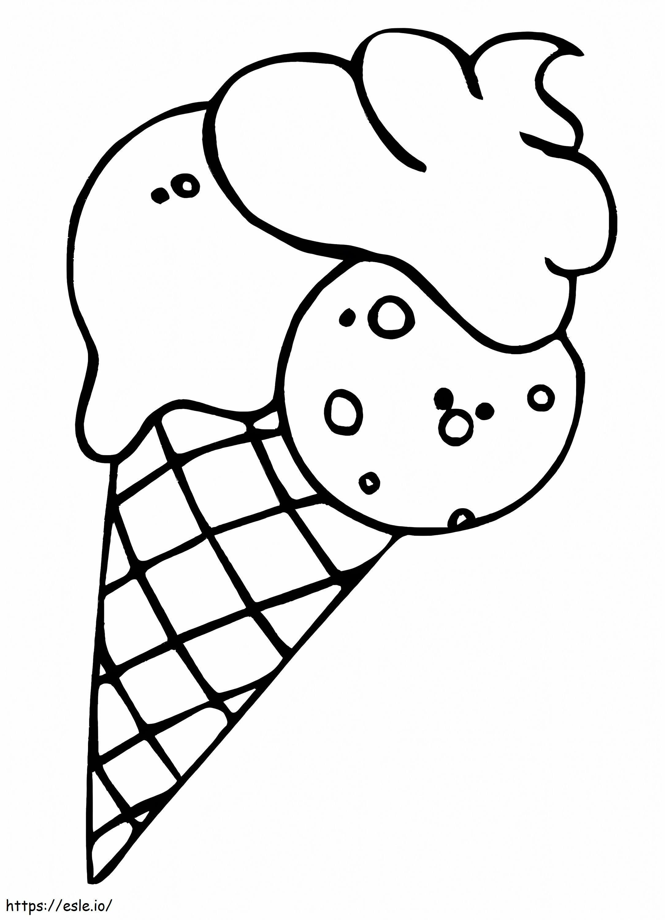 Coloriage Crème glacée imprimable à imprimer dessin