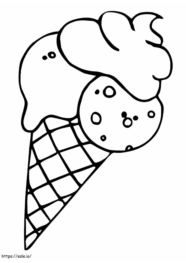 Coloriage Crème glacée imprimable à imprimer dessin