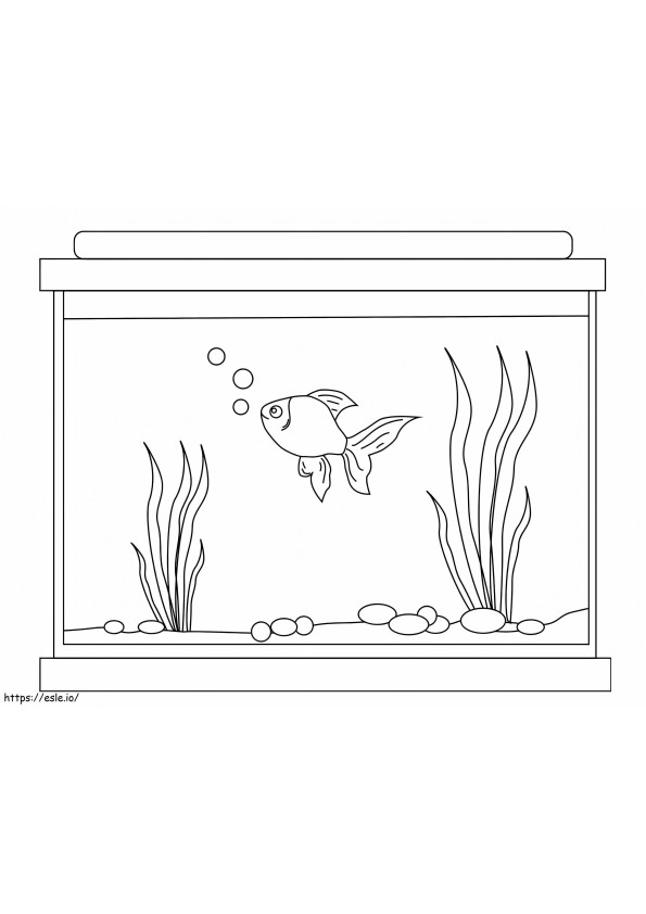 Druckbares Aquarium ausmalbilder