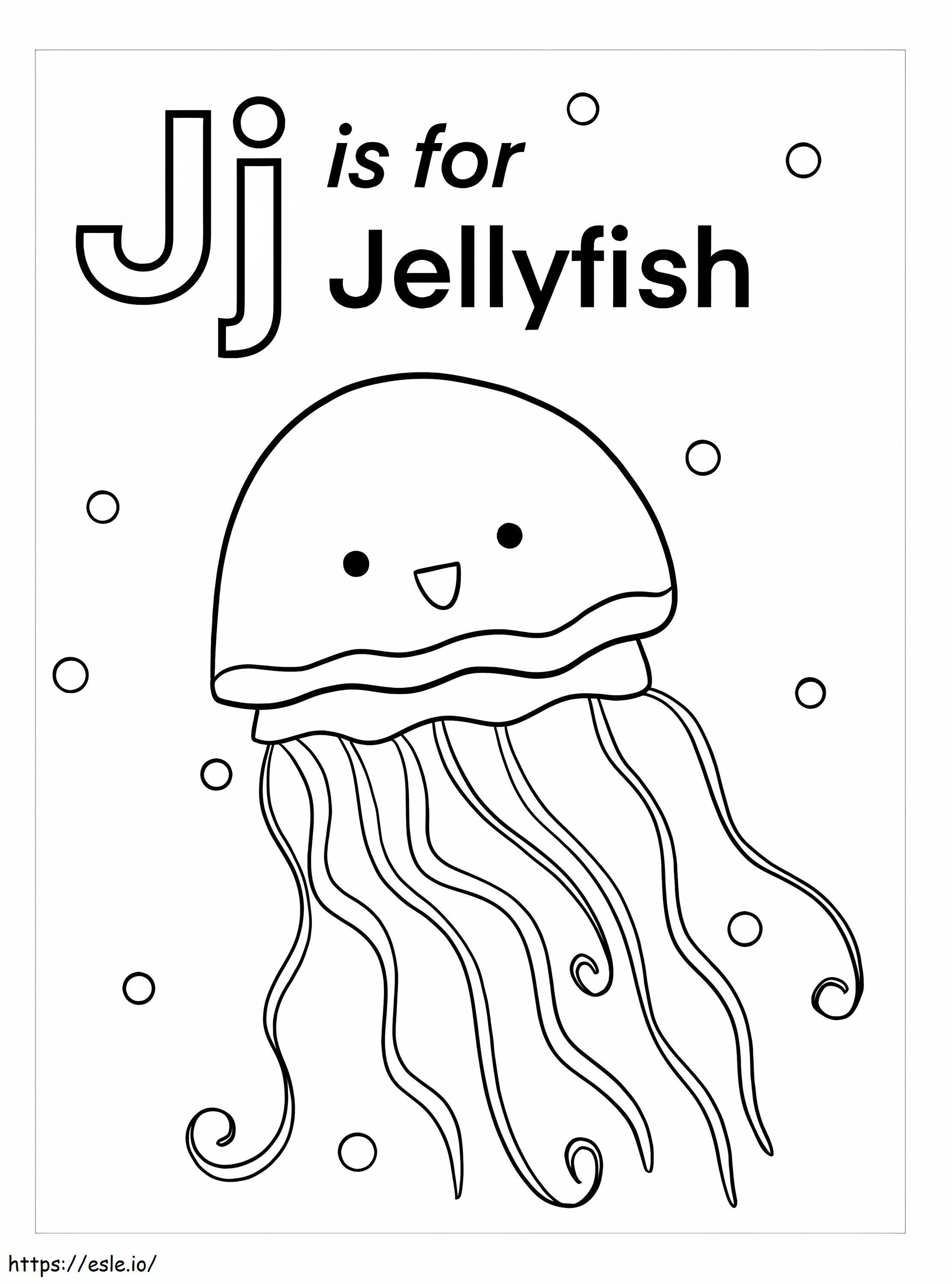J jest dla meduzy kolorowanka